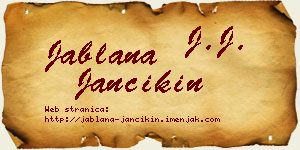 Jablana Jančikin vizit kartica